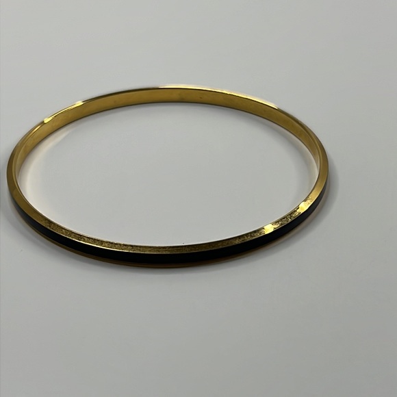 Black Gold Tone Crown Trifari Bracelet Bangle - Picture 6 of 12